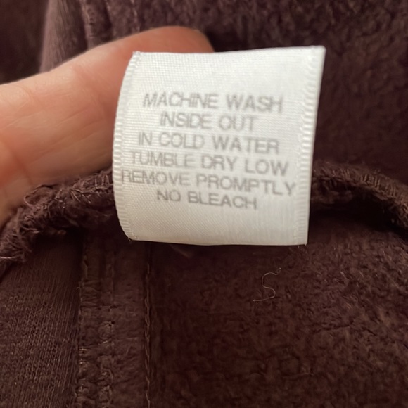 Beyond Yoga Chocolate Brown Swestshirt with Scarf button up jacket XS EUC - Picture 12 of 14